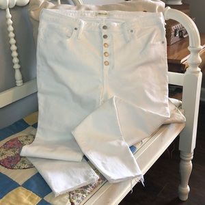 Madewell White Skinny Button-Fly Jeans